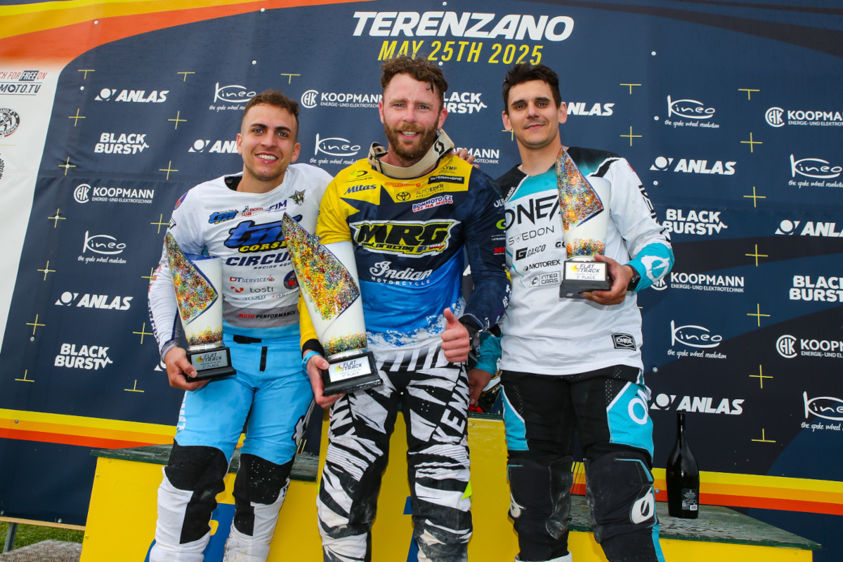 Mondiale Flat Track 2025 a Terenzano: la prima è di Ervin Krajčovič